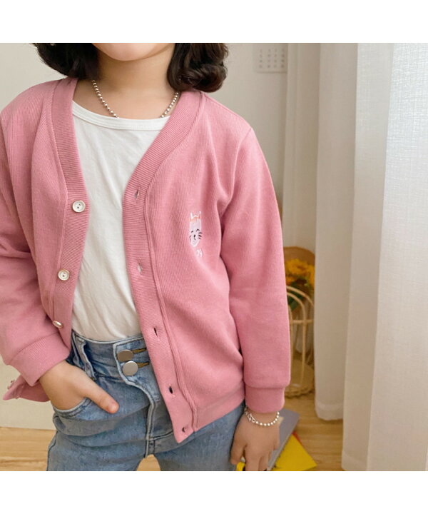 楽天市場 キッズ カーディガン 男の子 女の子 韓国 ライク ボタン かわいい おしゃれ ベビー 子供服 キッズ ジュニア 子供 こども 子ども 春 夏 秋 春カーデ Aimoha Kids 動物イラスト刺繍design Aimoha