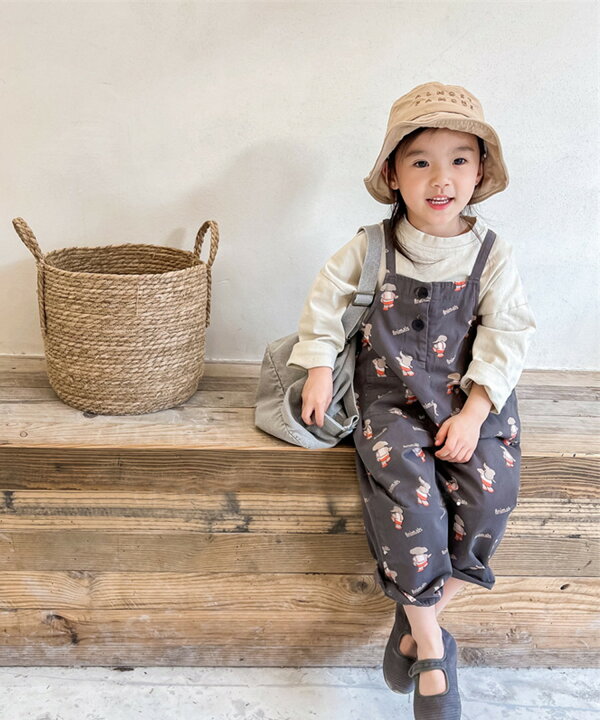 楽天市場】マラソンセール サロペット キッズ 女の子 男の子 綿 デニム 
