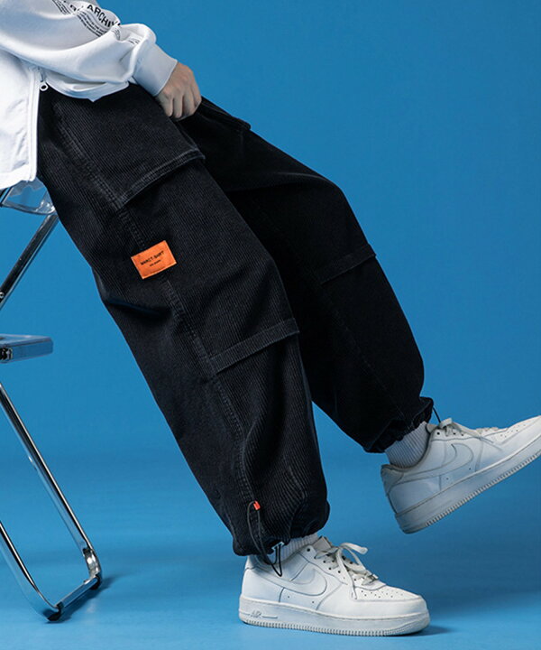 楽天市場 カーゴパンツ メンズ 冬 パンツ ワイドパンツ コーデュロイ ボトムス ワイド ワイドシルエット 韓国 ライク メンズ ルーズシルエットのゆったりカーゴ Aimoha 楽天市場 カーゴパンツ メンズ 冬 パンツ ワイドパンツ コーデュロイ ボトムス ワイド ワイドシルエット 韓国 ライク メンズ ルーズシルエットのゆったりカーゴ Aimoha