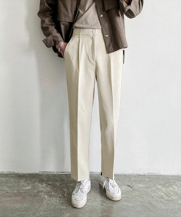 スラックス メンズ カジュアル ボトムス スリム無地 通勤 ズボン 韓国風代 30代 通勤ワイドルーズ 人気 お洒落 紳士ズボン 春夏秋 最大81 Offクーポン