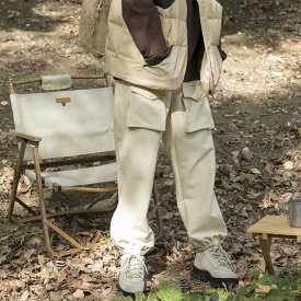 【 S'more / WATER REPELLING STRETCH PARACHUTE PANTS 】 撥水加工パンツ スモア レディース メンズ ユニセックス アウトドア ウェア ゆったり 撥水加工 リラックス リラックスパンツ フラップポケット