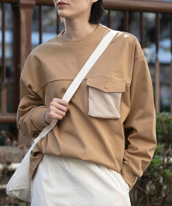 �y S'more / 2WAY pocket l/s big t shirts �z ����t�V���c t�V���c ���� �X���A 2WAY ���f�B�[�X �����Y ���j�Z�b�N�X Cotton100�� �� �A�E�g�h�A �E�F�A �L�����v �E�G�A�g�b�v�X �A�E�g�h�At�V���c �����Ot