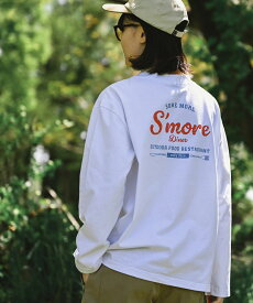 20%OFF＆5倍POINT【 S'more / S'more diner long sleeve T-shirt 】 tシャツ スモア レディース メンズ 長袖 ユニセックス Cotton100％ 綿 アウトドア ウェア キャンプ ウエアトップス アウトドアtシャツ 長袖tシャツ【 スモアダイナー長袖Tシャツ 】