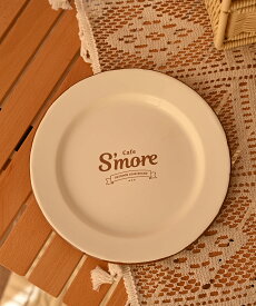 5倍ポイント 20%OFFクーポン 夏祭 【S'more / cafe s'more dish 】 皿 ホーロー スモア キャンプ プレート 直火 オーブン アウトドア おしゃれ キャンプ ホーロー食器 琺瑯 皿1点 【レトロデザインのS'moreホーロー皿】