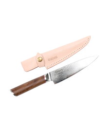 【クーポン15%OFF!!】【S'more / feast knife ( フィーストナイフ ) 】 包丁 ダマスカス ナイフ アウトドア スモア キャンプ アウトドア ソロキャンプ キャンプナイフ おしゃれ 専用レザーケース 木製ハンドル 耐久性 【ナチュラルなクルミ材ハンドル】