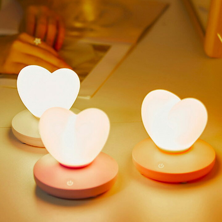 楽天市場 インテリアライト 間接照明 おしゃれ Led デスクライト 卓上 ライト コードレス ハート ラブライト 10mah かわいい おしゃれ 充電式 ダイニング 寝室 かわいいハート型卓上ライト Aimoha