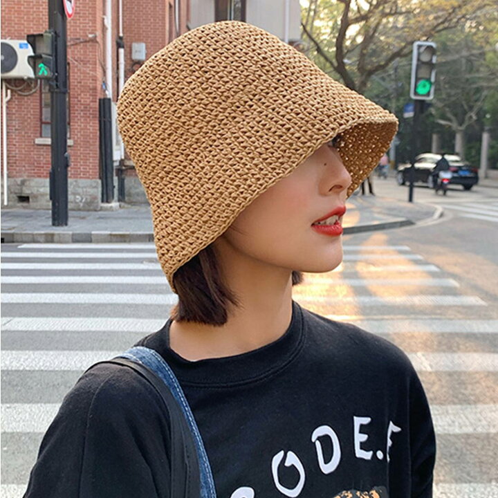 楽天市場 麦わら帽子 レディース 帽子 春 夏 ハット おしゃれ かわいい 大人 Uv 日焼け防止 海 レジャー 海水浴 可愛い 折りたためる コンパクト たためてコンパクト麦わらハット Aimoha