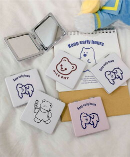 楽天市場 コンパクトミラー ミラー 手鏡 持ち運びカラー 軽い 鏡 かわいい 折り畳み おしゃれ 韓国 ライク Sns ナチュラル インスタ 映え Sns映えのコンパクトミラー Aimoha