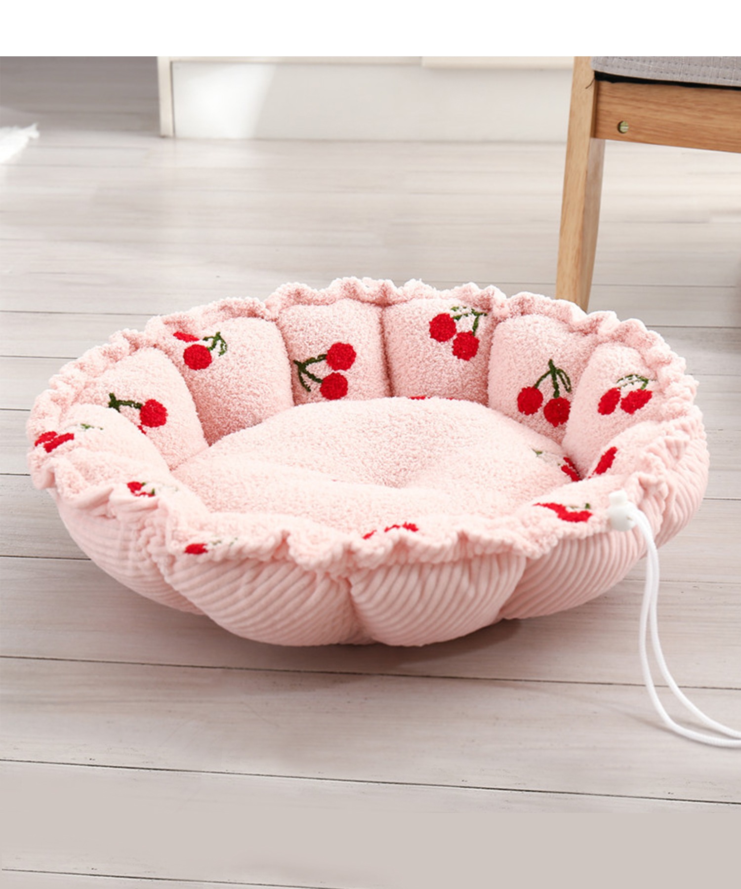 美品】 ペットベット ピンク猫ベッド 犬ベッド猫クッションベッド 丸 型