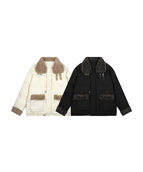 楽天市場】【2025AW】【HOOK】for girls ボア切り替え2WAY襟中綿 