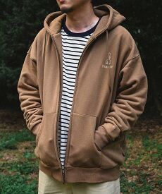 5倍ポイント 20%OFFクーポン 夏祭 S'more gear illustration full zip hoodie スモギアイラストレーションフルジップフーディー 長袖 おしゃれ シンプル ゆったり 【ユニセックス対応!!】