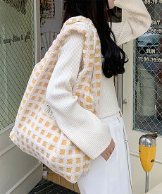 【2025AW】【aimoha /モコモコトートバッグ】 モコモコトートバッグ トートバッグ レディース おしゃれ 小物入れ バッグ ペグケース 軽量 道具入れ ランタン収納袋 旅行