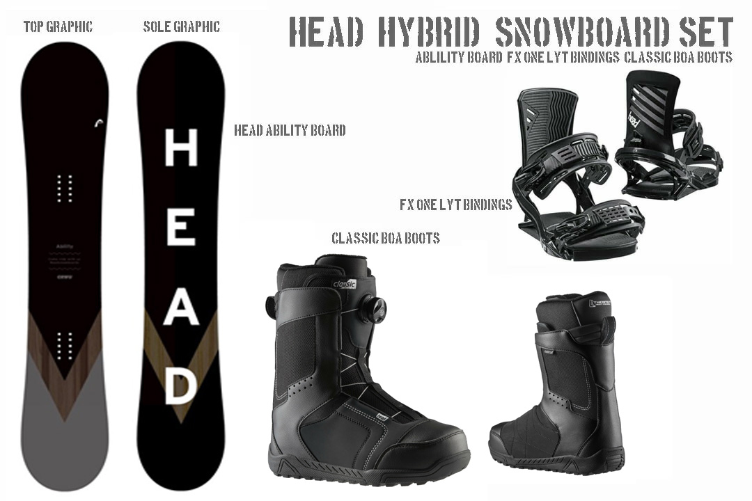 楽天市場】HEAD SNOWBOARDS [ メンズ スノーボード 3点セット ABILITY