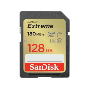 SanDisk (�T���f�B�X�N) 128GB Extreme (�G�N�X�g���[��) SDXC UHS-I �������[�J�[�h - C10/U3/V30/4K/UHD SD�J�[�h - SDSDXVA-128G-GNCIN