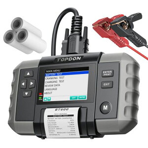 TOPDON BT600 �o�b�e���[�e�X�^�[�A�v�����^�[�t���o�b�e���[�`�F�b�J�[