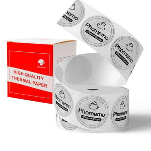 PhomemoM110M120M220�Ή��������x���V�[��40mm*40mm�ی`�^�C�v180�����芴���M���x���v�����^�[�p���M���[�����������x�����x���v�����^�[�p�Ɩ��p�n���h���x���[�V�[���e�[�v���[�������S���c