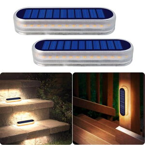 DetarZinLEDソーラーライト屋外ガーデンライトIP68防水30LED暖色ソーラー屋外階段ライト庭ライト太陽光パネル充電自動点灯/消灯玄関先庭通路車道芝生駐車場に最適(2個セット)