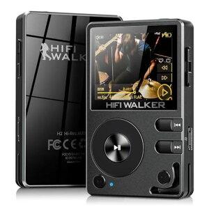 HIFI WALKER H2 �n�C���]�Ή� HiFi MP3�v���[���[ Bluetooth 5.2���ځADSD�EFLAC���X���X�����Ή��A64GB microSD�J�[�h�t���E�ő�512GB�Ή��� �|�[�^�u���f�W�^���I�[�f�B�I�v���[���[(DAP)