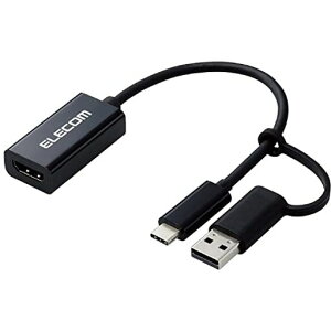 �G���R��(ELECOM) HDMI �L���v�`���[���j�b�g �y HDMI to USB-A / USB-C �z 4K(3840x2160)/30Hz HDMI��F�� HDMI�ϊ��P�[�u�� �u���b�N AD-HDMICAPBK