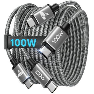 USBC�P�[�u���y2M/2�{PD�Ή�100W/5A���}���[�d�zUSB�^�C�vc�f���h�~�����f�[�^�]���i�C�����҂�USBCtoUSBC�[�d�P�[�u��iPhone171615ProMaxSamsungGalaxyS25