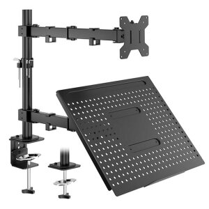 1homefurnit ���j�^�[�A�[�� �m�[�gPC�g���[�t�� 13~32�C���`�Ή� 2in1 �ω׏d8kg VESA75x75�E100x100mm