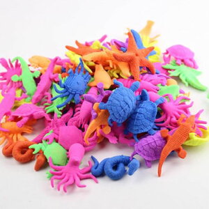 水で膨張おもちゃ膨らむ海洋生物海なつかし巨大縁日射的ビンゴ景品お祭り50個セット