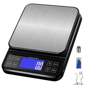 DIHAKARI��^ �L�b�`���X�P�[�� 5kg �v�ʊ� 0.1g�P��% �p�[�Z���e�[�W�@�\ �f�W�^���͂��� ���܈��� �d�q�� �z�[���h�@�\ TYPE-C�[�d �\�ʖh�� �N�b�L���O�X�P�[�� �p�� ���َq��� DH-406