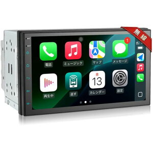 CRUIOLUT�J�[�i�r2DIN 7�C���`�J�[�I�[�f�B�I�����i�r�Q�[�V����,30�o���hEQ,1024 x 600p�f�B�X�v���C,�X�e���I��M�@,�X�}�[�g�t�H���ɐڑ����ꂽ���C�hFM/AM,�L��/����CarPlay/AndroidAuto&�~�������O