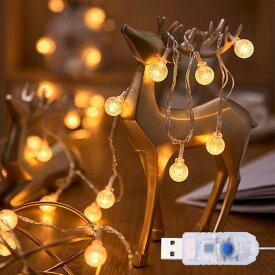 TopamzフェアリーライトLEDイルミネーションライト6m40灯USB給電8モード点灯防滴防塵屋内屋外兼用ガーデンライトキャンプガーランドライトクリスマス・ハロウィン・誕生日飾りライト(透明…