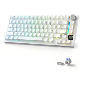 ATTACK SHARK X820ULTRA ���C�����X ���J�j�J���L�[�{�[�h �J�X�^�� �Q�[�~���O�L�[�{�[�h 3WAY�ڑ� LED�f�B�X�v���C �m�u�t�� QMK 5�w�p�b�h �K�X�P�b�g�}�E���g �z�b�g�X���b�v�Ή� RGB�o�b�N���C�g