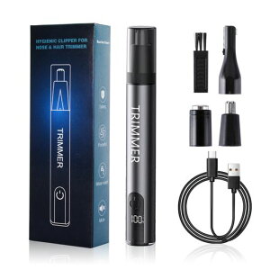IFEND鼻毛カッターメンズ充電式LCD画面1台多役電動鼻毛切り耳毛カッター電動シェーバー顔鼻毛そり髭剃り水洗い可低騒音小型持ち運び便利男女兼用