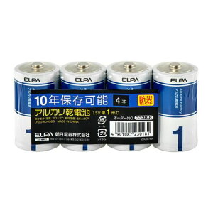 �G���p(ELPA) �A���J�����d�r �P1�` 4�{�p�b�N 1.5V 10�N�ۑ��\ �h�� ���~ �����ۑ� �t�R��h�~ LR20-AD4SBS