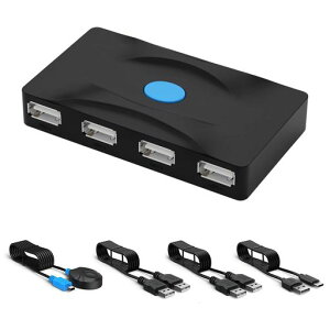 ES-TuneUSB�ؑ֊�USB2.0PC2��p2����4�o�͐؂�ւ��Z���N�^�[�v�����^�}�E�X�n�u�L�[�{�[�h�Ȃǂ����L�蓮�ؑ֊ȒP�ؑփz�b�g�X���b�v�@�\�����}���}�C�N��USB�ŋ��d�\USB2.0�P�[�u���t���L�c