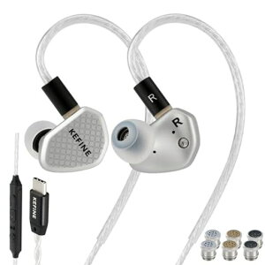 KEFINE Klean SV �L���C���z�� 10mm �S��DLC�U������ IEM 3��ނ̌����������m�Y�� ���������_�C�J�X�g➑� �l�W�Œ�݌v ���ϋv�� 2Pin���P�[�u���Ή� HIFI ��p�P�[�X�t�� (�V���o�[ USB Type-C �}�c