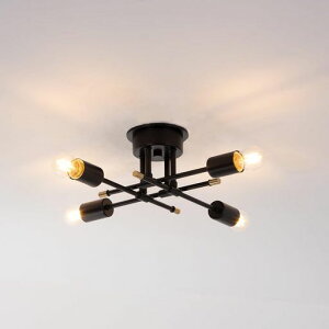 ペンダントライト4灯現代工業風シーリングライト北欧風シャンデリア天井器具照明口金E26LED電球対応【電球別売】鉄製おしゃれダイニングキッチン居間食卓部屋寝室モダンペンダントラ…