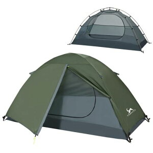 TOMOUNT �\���e���g �L�����v�e���g 1�l�p ��d�w ������ �c�[�����O�e���g �ϐ���3000mm �ʋC �h�� �y�� �R���p�N�g �A�E�g�h�A�e���g �o�C�N �o�R�p �ȒP�݉c 4�V�[�Y�� �L�����s���O (�ΐF)