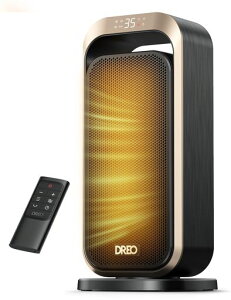 DREO(�h���I)�Z���~�b�N�t�@���q�[�^�[�y�R���p�N�g�E�����^�т₷���z40%�ߓd�g�[���1200W~11.5��/1000W/800W���x����5~35°CECO�ȃG�l�d�C�����8���S�@�\LED70°��U��12H�^�C�}�[