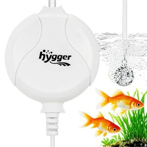 hyggerエアーポンプ水槽用小型420ml/m1.5W静音酸素ポンプ空気ポンプエアレーション酸素提供低騒音省エネ熱帯魚アクアリウム観賞魚飼育水族館アクセサリー