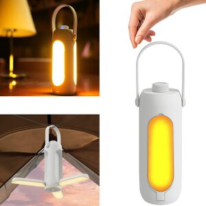Genki LED���@�\�����^�� 750���[�����[�d��3�F���i�K���� 360°�Ɩ� (�z���C�g)