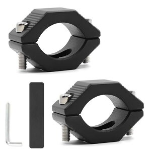 X-STYLEバイクステー作業灯ブラケット挟み込み取り付けステーΦ21-35mmバイク前照灯補助灯作業灯デッキライトワークライト固定取付金具2個セット