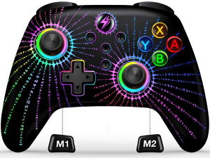 Switch�R���g���[���[Switch1/2�Ή�9�FLED���C�g�X�C�b�`�R���g���[���[�}�N���@�\Bluetooth�ڑ�16���Ԏg�p1000mAh��e��6���W���C���Z���T�[3�K�iTURBO4�i�KHD�U���X���[�v����