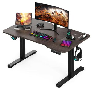 Sunonパソコンデスク電動昇降式ローデスクコンセント/USBポート付き高さ調整安定昇降モニターアーム対応障害物検知機能収納フック/ケーブルマネージャー付き耐荷重80kgゲーミングデスク…