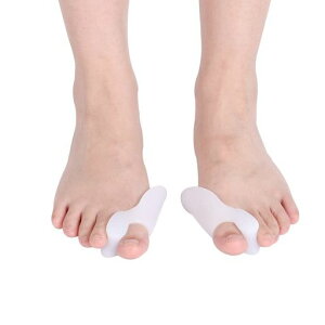 SATiNU外反母趾足指パッド親指サポーター外反母趾サポーターシリコンカバー親指ジェルパッド足指広げる浮き指ジェルパッド保護パッド健康グッズ左右兼用(2ペア4個、フリーサイズ、Aホ…