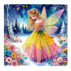 Fluiddragonダイヤモンドアート初心者5Dモザイクアートダイアモンドビーズ絵画キットDIY・手作り絵画手芸キットダイヤモンド塗装全面貼り付けタイプ手芸キット(Y014)