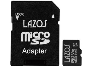 ���ϋv �}�C�N��SD 32GB MicroSD �}�C�N��SDHC �h�� �ϏՌ� ��X�� �ϐÓd�C �L�^ �f�W�J���� �r�f�I�� �X�}�z�� �h�����R �������J�[�h �߂���[���[�� Lazos MicroSDHC�J�[�h 32GB class10