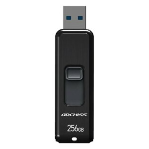 �A�[�L�X(Archiss) USB������ 256GB USB3.2(Gen1) / USB3.1(Gen.1) / USB3.0 / USB2.0 �Ή� �X���C�h�� �X�g���b�v�z�[���t�� �L���b�v���X�f�U�C�� AS-256GU3-PSB