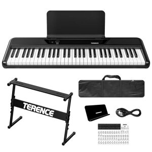 TERENCE�d�q�s�A�m61���ՃL�[�{�[�h�s�A�m2��5W�X�e���I�X�s�[�J�[�^�b�`���X�|���X���Վq��/���S�Ҍ����s�A�m���K�|�[�^�u��MIDI�Ή�128���F���g���m�[��/�^��/�v���O�����@�\�L�[�{�[�c