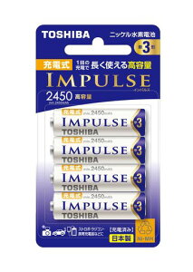 TOSHIBA(����) �j�b�P�����f�d�r �[�d��IMPULSE ���e�ʃ^�C�v ���{�� �P3�`�[�d�r 4�{ (min.2450mAh) TNH-3AH 4P