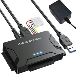 SATA USB �ϊ��P�[�u�� 3.5�C���` HDD 500GB~6TB 2.5�C���` HDD SSD �ő�18TB ���w�h���C�u�Ή� SATA IDE usb�ϊ��A�_�v�^�[ �n�[�h�f�B�X�N �ǂݍ��� �Q�[�~���OPC�A�~�jPC�AMacbook�A�m�[�g