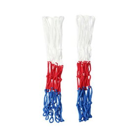 バスケットネットゴールリングネットバスケットボールネットカラフル切り替えダブルカラーファミリースポーツ屋外屋内家庭用おしゃれポリエステルナイロン編組軽量取り付け簡単8ル…